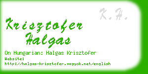 krisztofer halgas business card